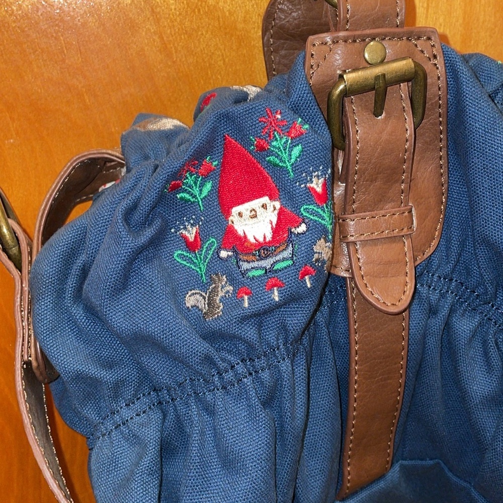 LOUNGEFLY Purse Gnome Themed with Leather Trim - Picture 2 of 8